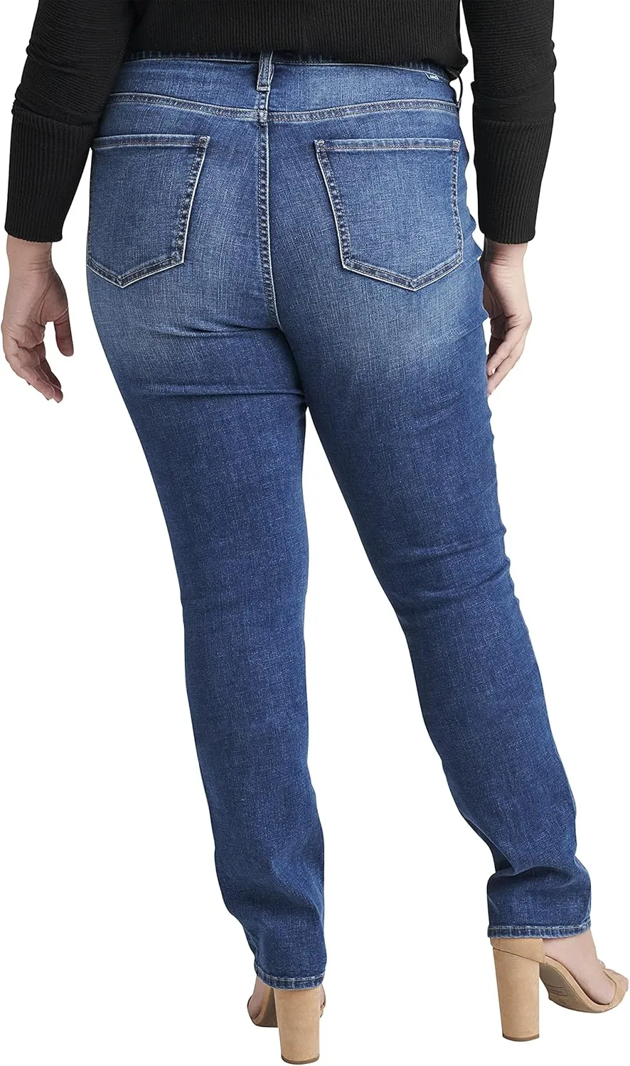 JAG Women's Plus Size Ruby Mid Rise Straight Leg Jeans