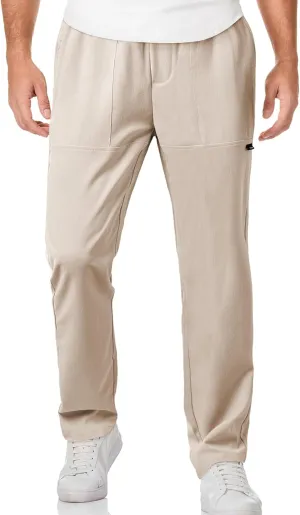 JMIERR Mens Casual Lightweight Pants Stretch Elastic Waist Drawstring Jogging Sweatpants Pants