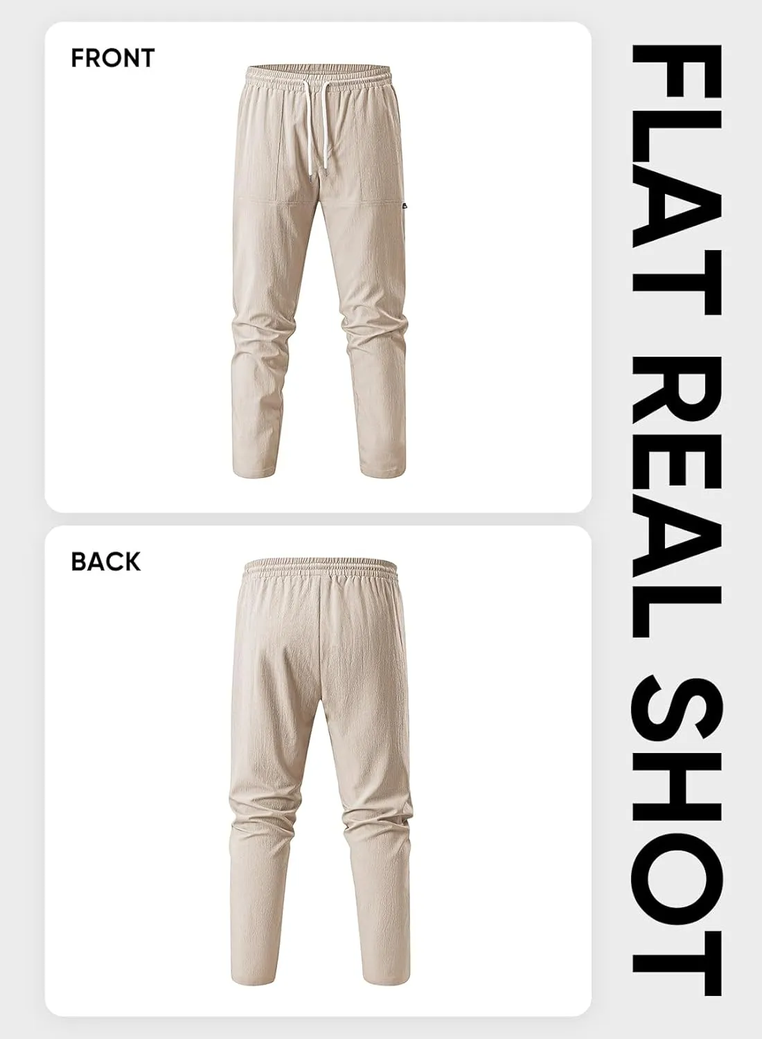 JMIERR Mens Casual Lightweight Pants Stretch Elastic Waist Drawstring Jogging Sweatpants Pants