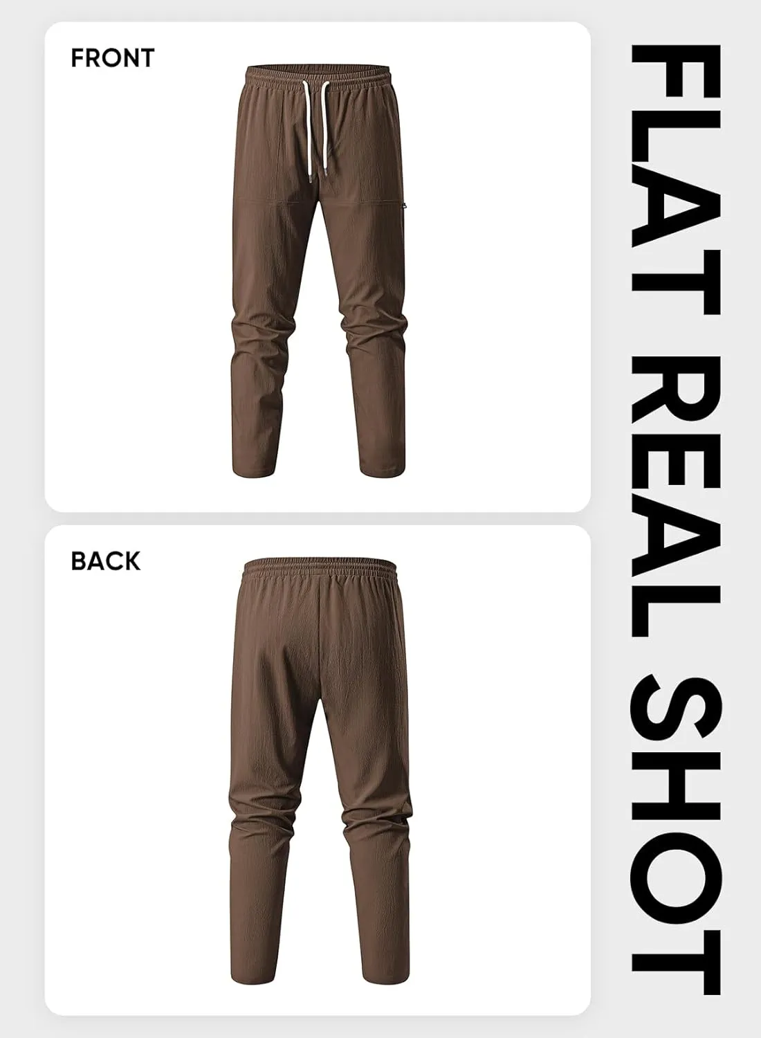 JMIERR Mens Casual Lightweight Pants Stretch Elastic Waist Drawstring Jogging Sweatpants Pants