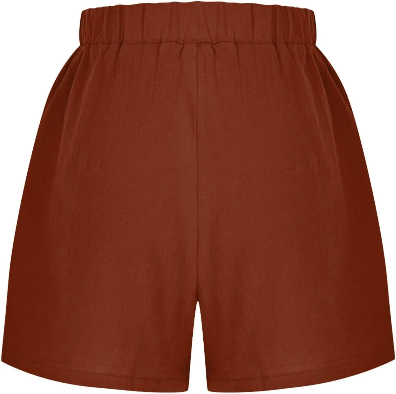 Linen Shorts for Women Summer Casual High Waisted Trousers Lightweight Drawstring Beach Loose Shorts with Pockets