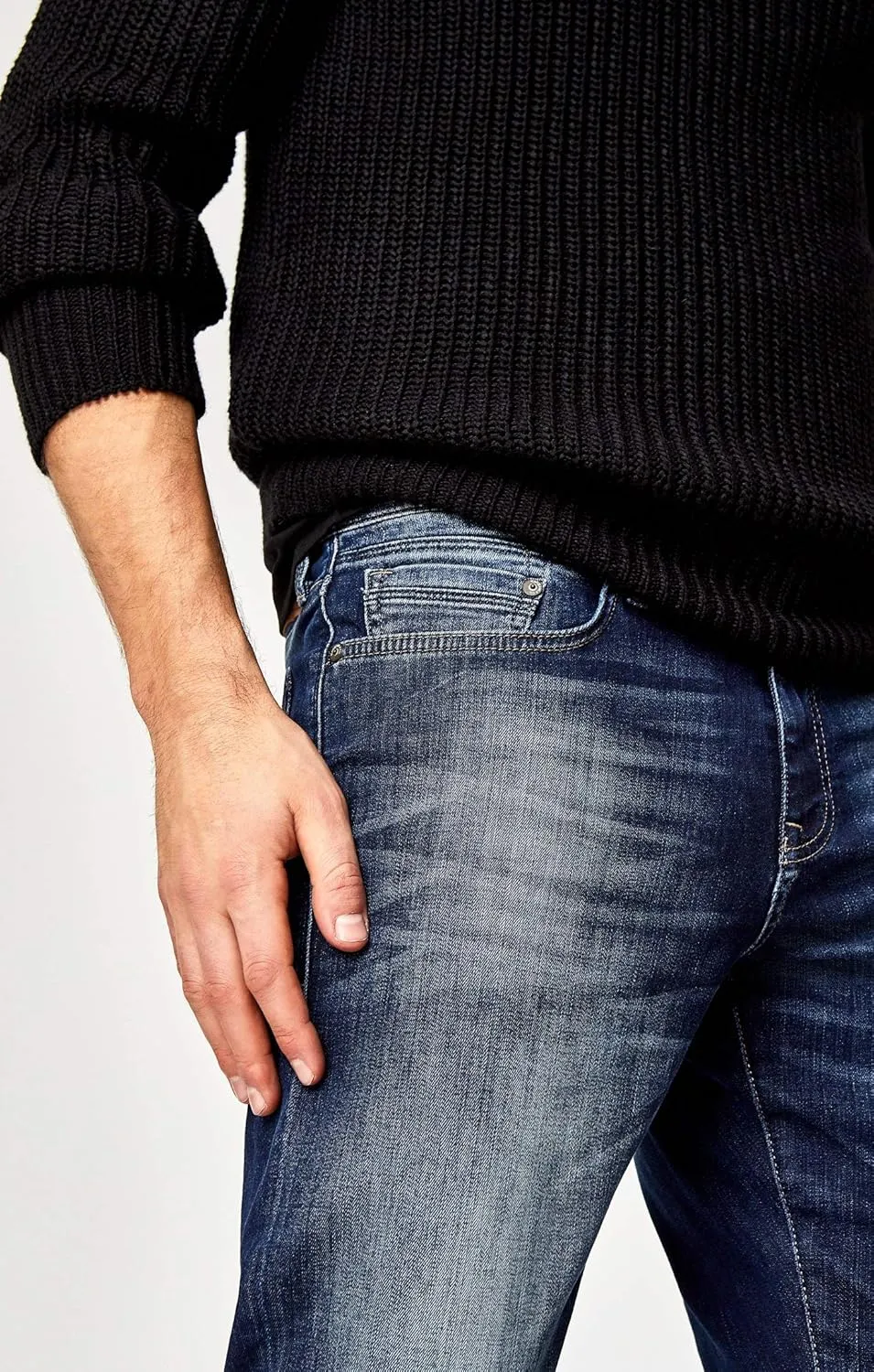 Mavi Men's Myles Mid-Rise Straight Leg Jeans