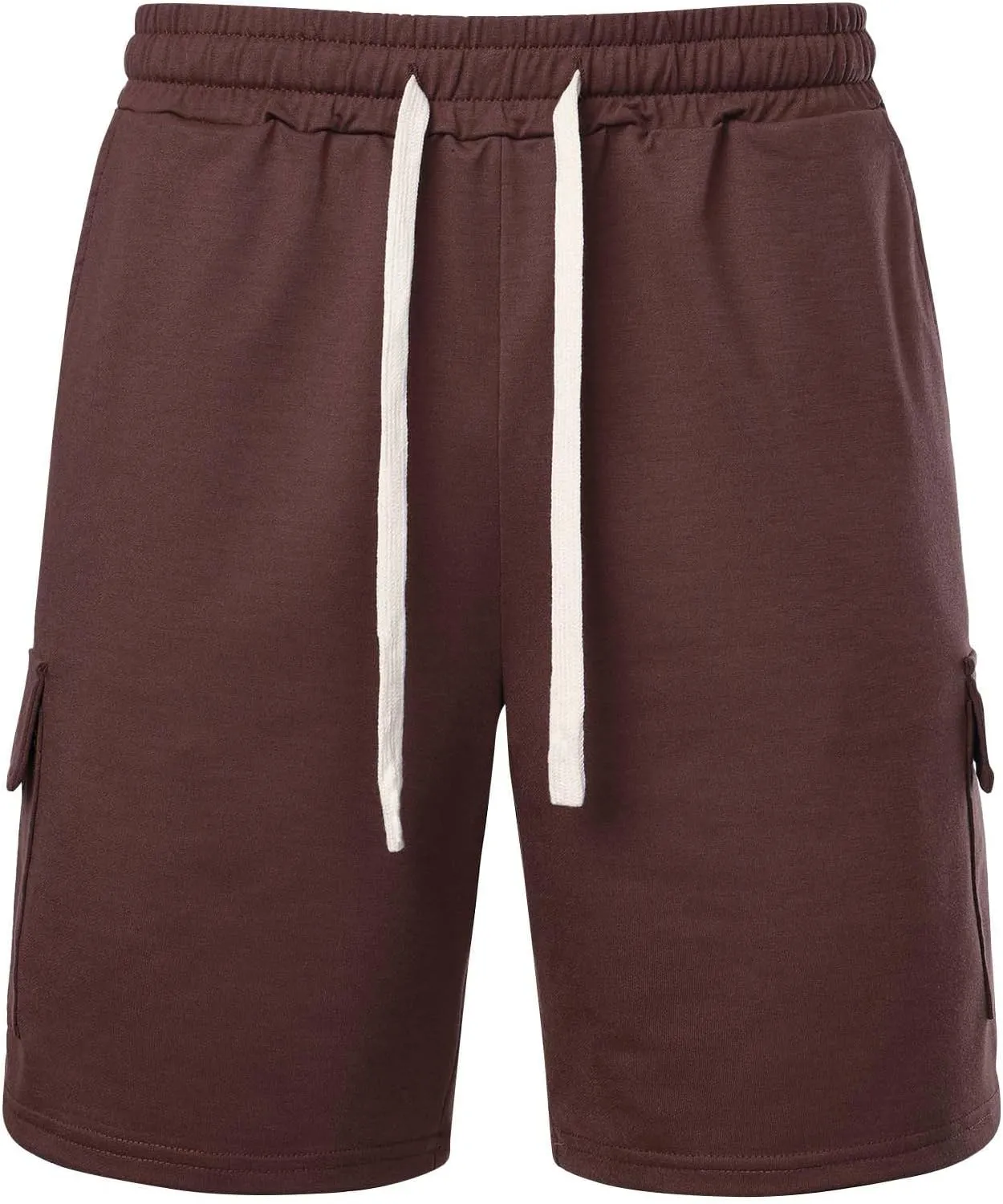 Men Elastic Waist Athletic Shorts with Drawstring Sports Gym Running Pants Quick Dry Workout Summer Activewear