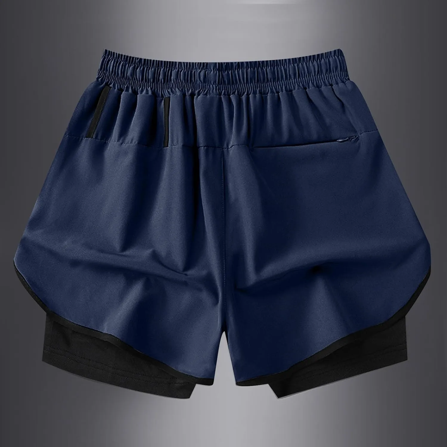 Men's 2 in 1 Running Shorts Quick Dry Workout Gym Short Pants with Compression Liner Tennis Training Athletic Shorts