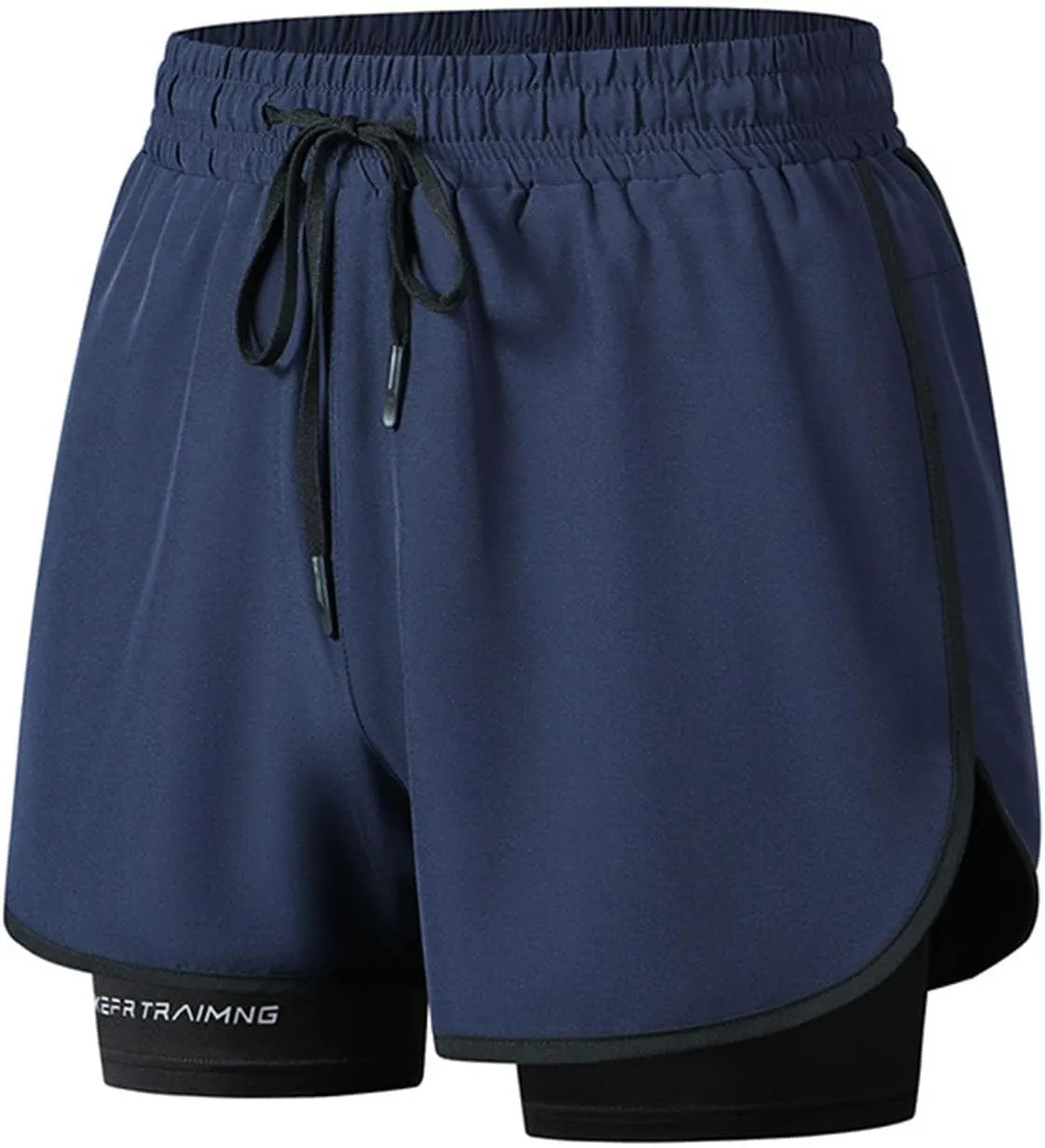 Men's 2 in 1 Running Shorts Quick Dry Workout Gym Short Pants with Compression Liner Tennis Training Athletic Shorts