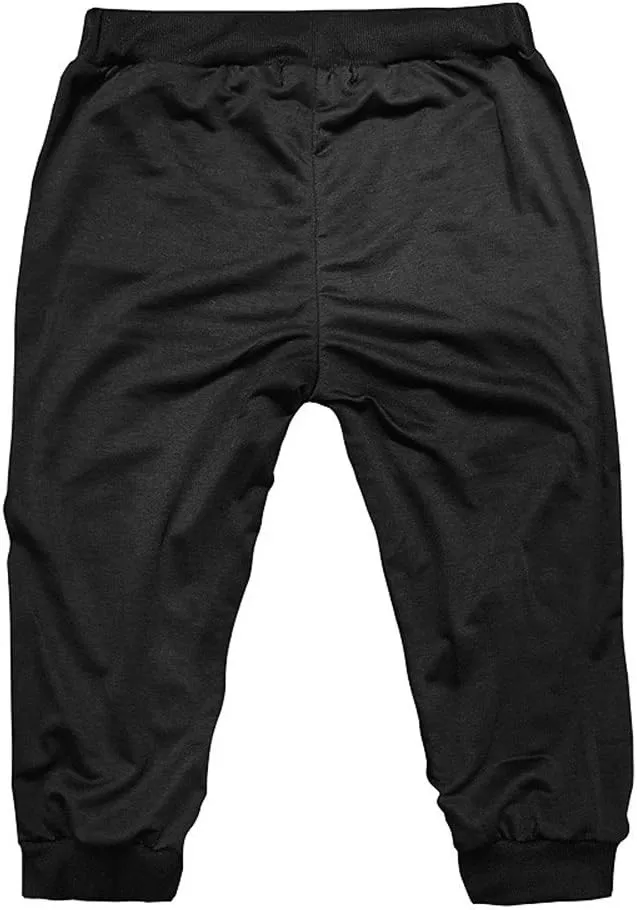Mens 3/4 Joggers Capri Pants Cotton Below Knee Length Running Shorts Drawstring Slim Fit Workout Capri Joggers