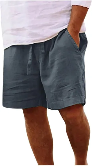 Men's Casual Shorts Athletic Summer Elastic Waist Short Pants Men Solid Comfort Fashionable Soft Shorts Pant 2025