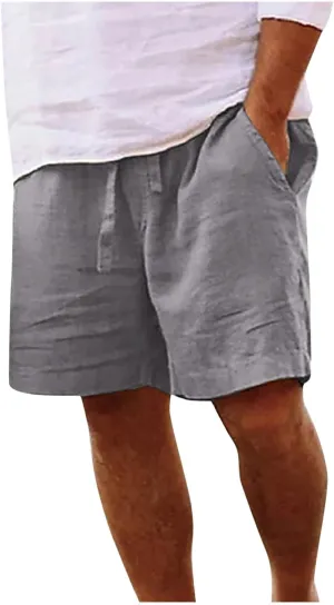 Men's Casual Shorts Athletic Summer Elastic Waist Short Pants Men Solid Comfort Fashionable Soft Shorts Pant 2025