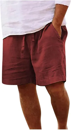 Men's Casual Shorts Athletic Summer Elastic Waist Short Pants Men Solid Comfort Fashionable Soft Shorts Pant 2025