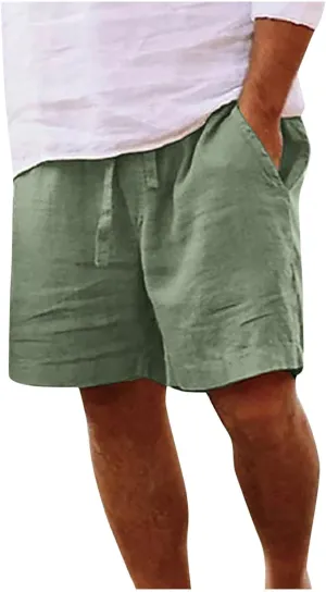 Men's Casual Shorts Athletic Summer Elastic Waist Short Pants Men Solid Comfort Fashionable Soft Shorts Pant 2025