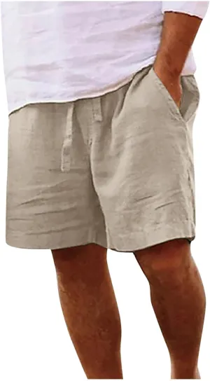 Men's Casual Shorts Athletic Summer Elastic Waist Short Pants Men Solid Comfort Fashionable Soft Shorts Pant 2025