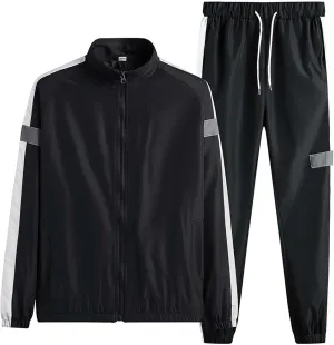 Men's Casual Tracksuit Athletic Sweatsuits Sweatshirt Hoodie Corset Sweatpants Jogging Sweatsuit Workout Athletic