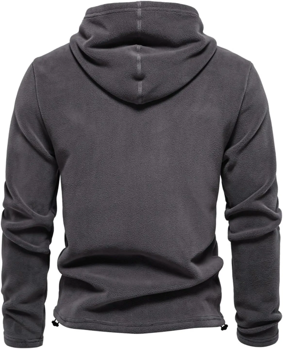 Mens Hooded Sweatshirt Casual Long Sleeve Fleece Hoodies Drawstring Workout Pullover with Pocket