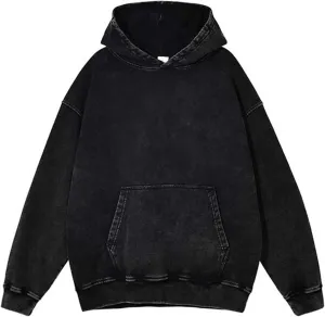 Mens Hoodies Vintage Oversized Hoodie Acid Wash Couples Cotton Pullover Distressed fashion Man Sweatshirts Streetwear