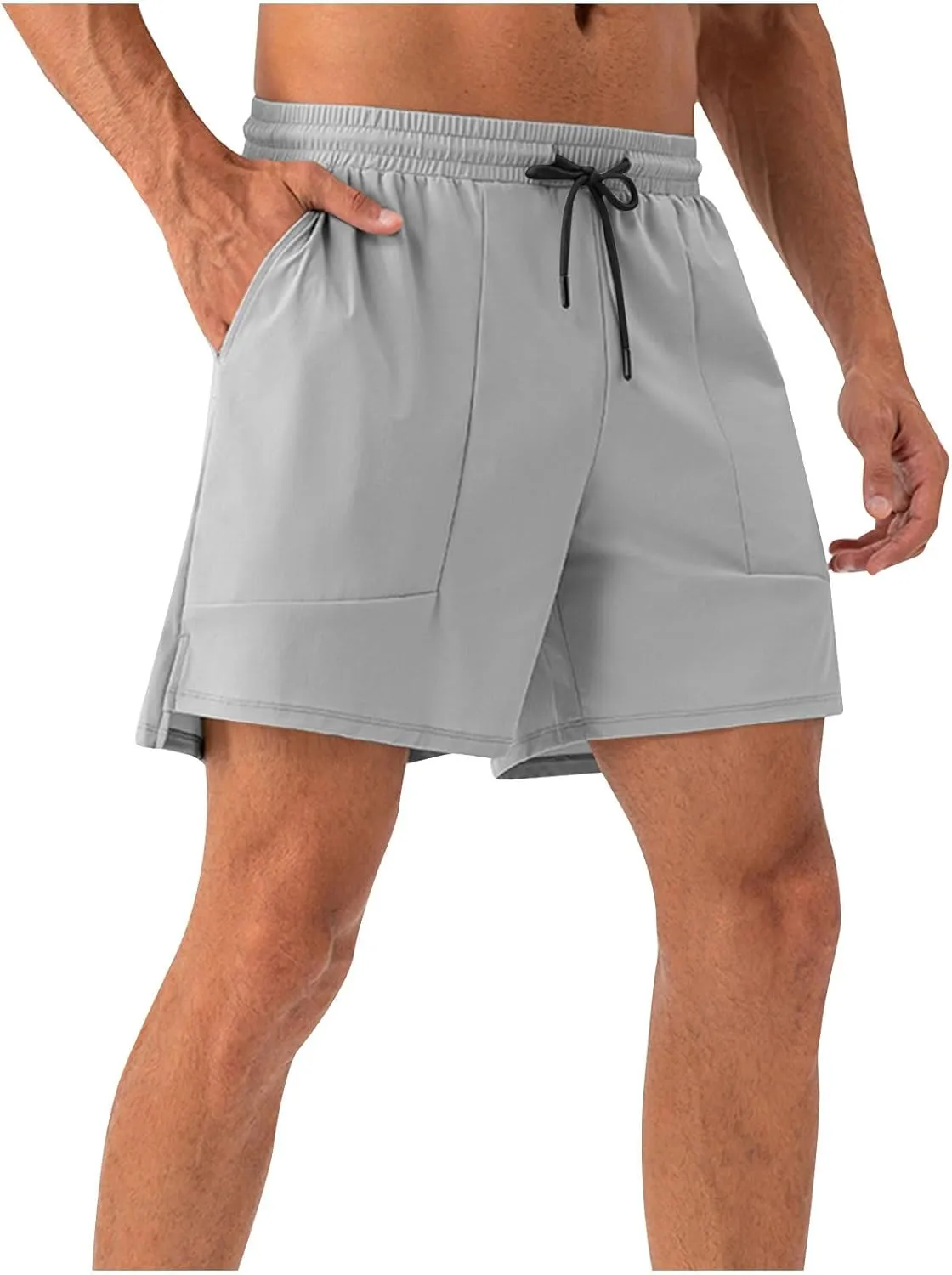 Mens Quick Dry Shorts Trendy 5 Inch Running Gym Athletic Short Pants Loose Moisture Wicking Training Workout Pants