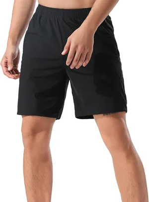 Men's Running Shorts with Zipper Pockets, Lightweight Quick Dry Gym Workout Athletic Shorts for Summer