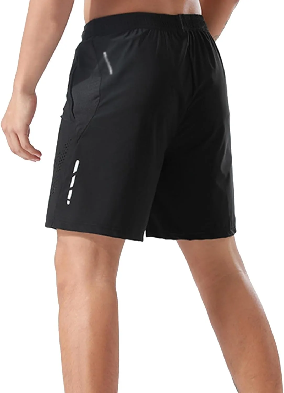 Men's Running Shorts with Zipper Pockets, Lightweight Quick Dry Gym Workout Athletic Shorts for Summer