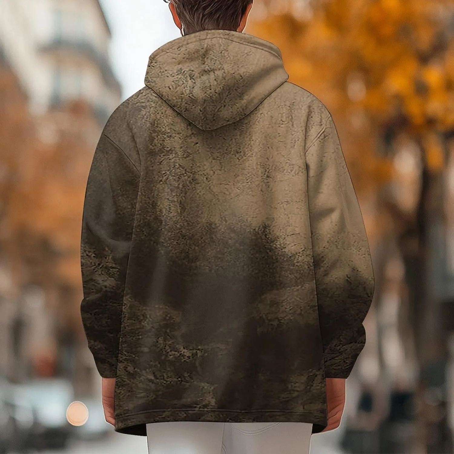 Mens Sherpa Hoodie Full-Zip Casual Fleece Hoodies Warm Winter Heavyweight Hooded