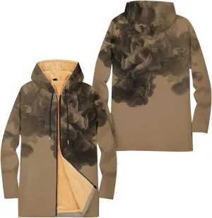 Mens Sherpa Hoodie Zip Up Heavyweight Fleece Hoodies Winter Warm Casual Sweatshirt