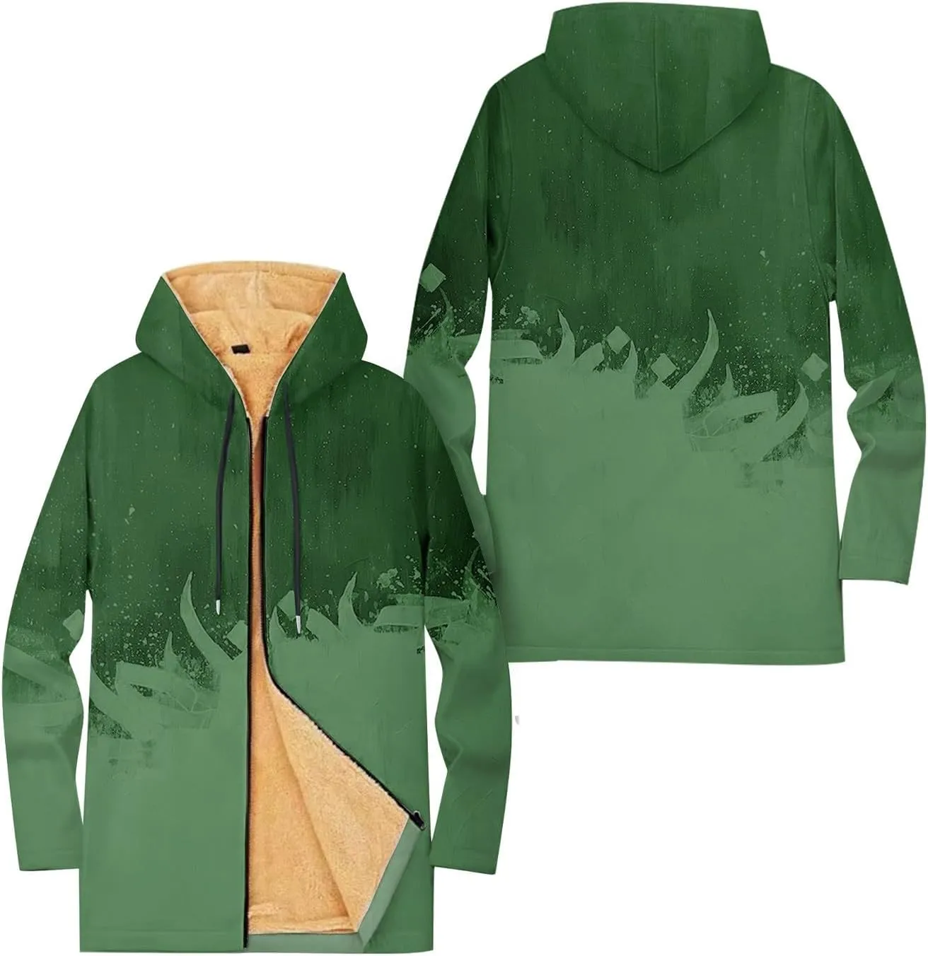 Mens Sherpa Lined Hoodie Full-Zip Casual Warm Sweatshirt Fleece Thick Thermal Hoodies