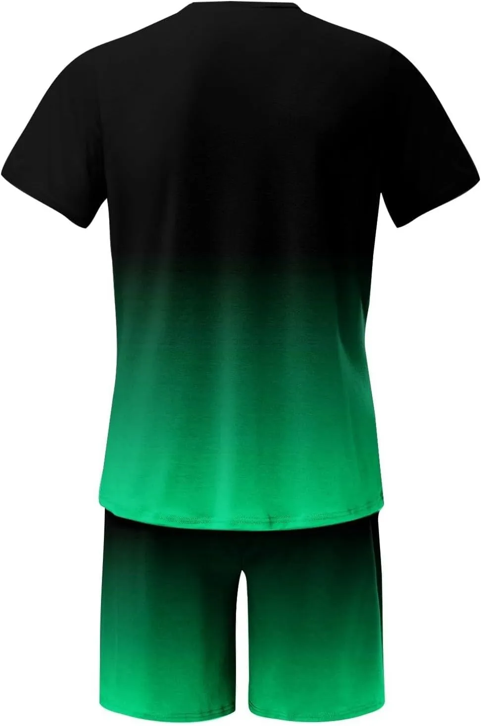 Men's Shorts Set 2 Piece Outfits Fashion Palm Print Short Sleeve Shirt and Bermuda Shorts Summer Casual Tracksuits