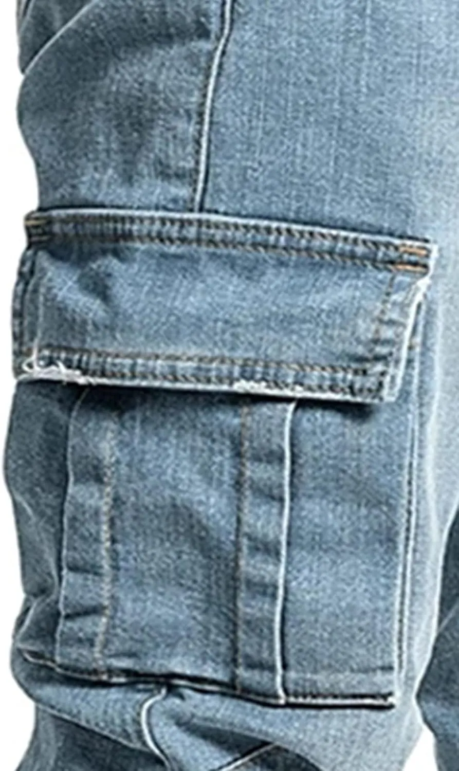 Mens Slim Fit Jeans Basic Denim Casual Cargo Work Trousers Stretch Skinny Trouser Straight Leg Jeans Tactical Pants