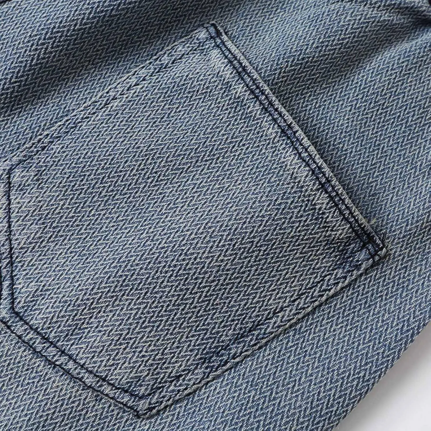 Men's Straight Leg Jeans Relaxed Fit Denim Pants Vintage Loose Trousers