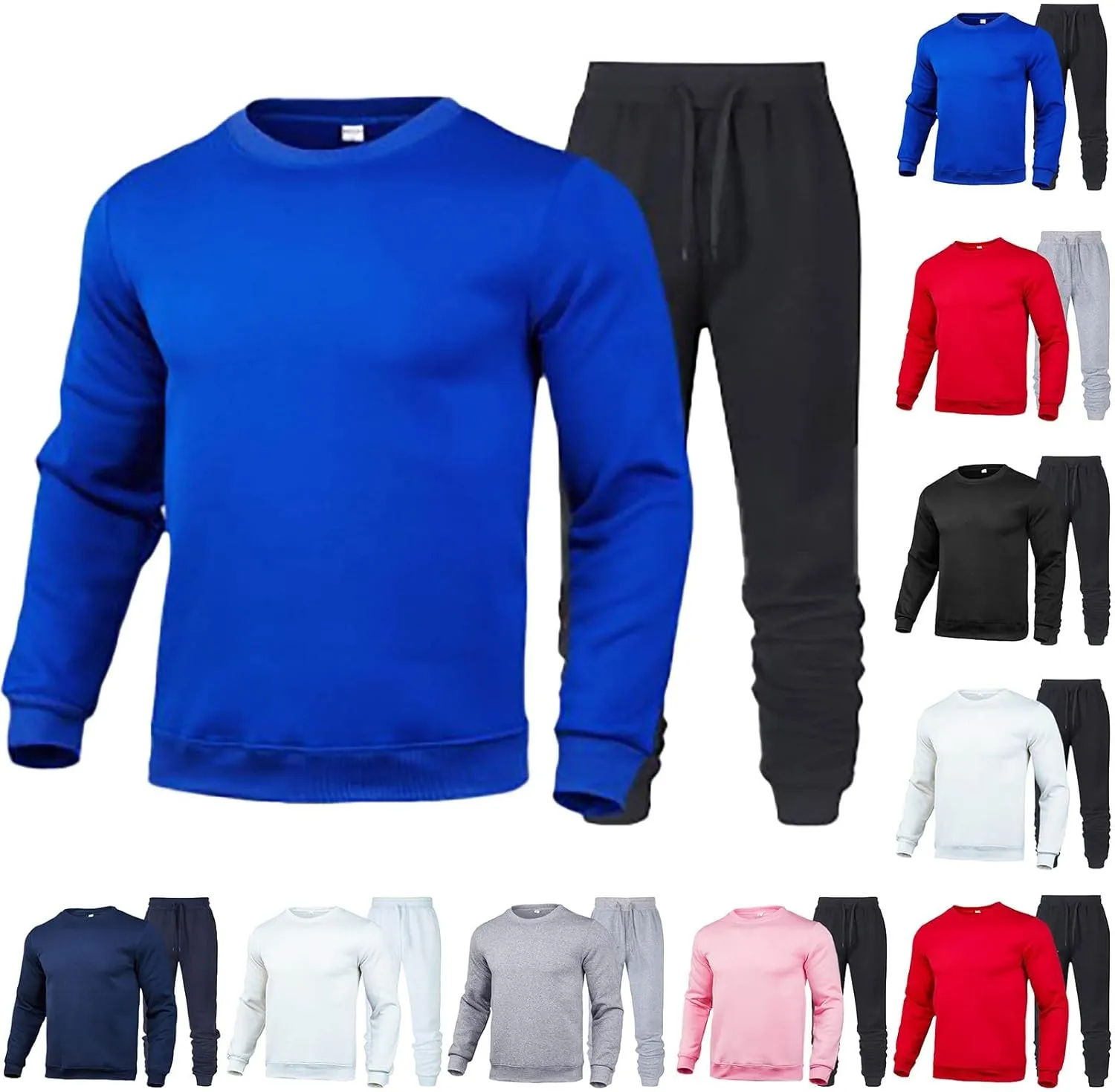 Men's Tracksuit 2 Piece Sweatsuit Set Sweatshirt Hoodie Corset Athletic Jogging Gym Activewear Sweat Track Suits
