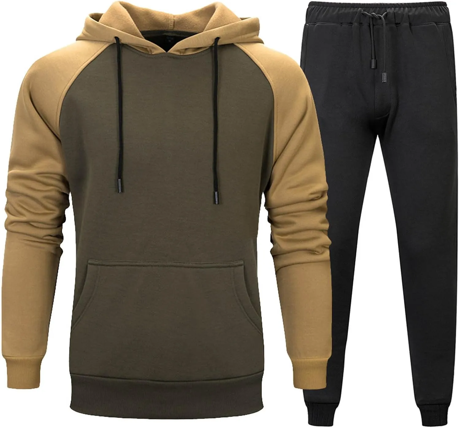 Men's Tracksuits Set 2 Piece Full Zip Casual Jacket Hoodie Sweatsuit Running Sport Pants Long Sleeve Outfits