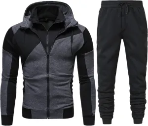 Men's Tracksuits Set 2 Piece Full Zip Casual Jacket Hoodie Sweatsuit Running Sport Pants Long Sleeve Outfits