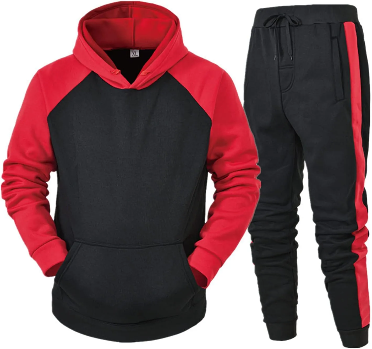 Men's Tracksuits Set 2 Piece Full Zip Casual Jacket Hoodie Sweatsuit Running Sport Pants Long Sleeve Outfits