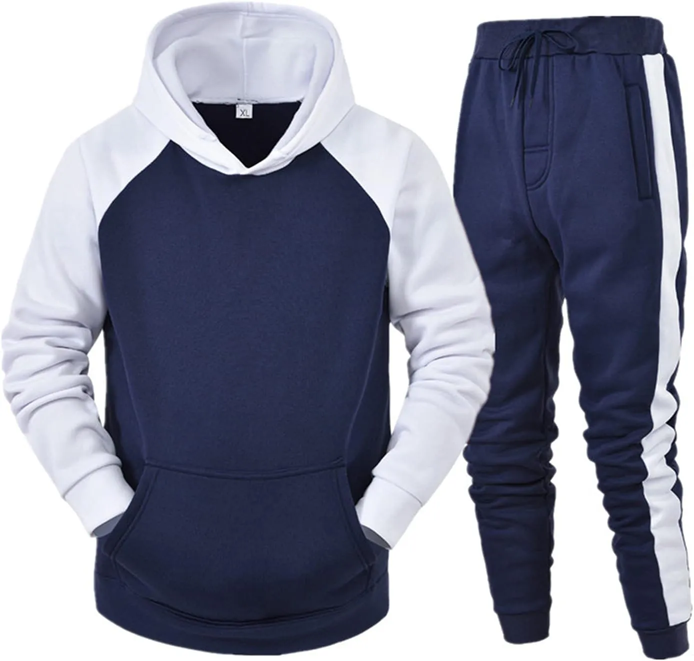 Men's Tracksuits Set 2 Piece Full Zip Casual Jacket Hoodie Sweatsuit Running Sport Pants Long Sleeve Outfits