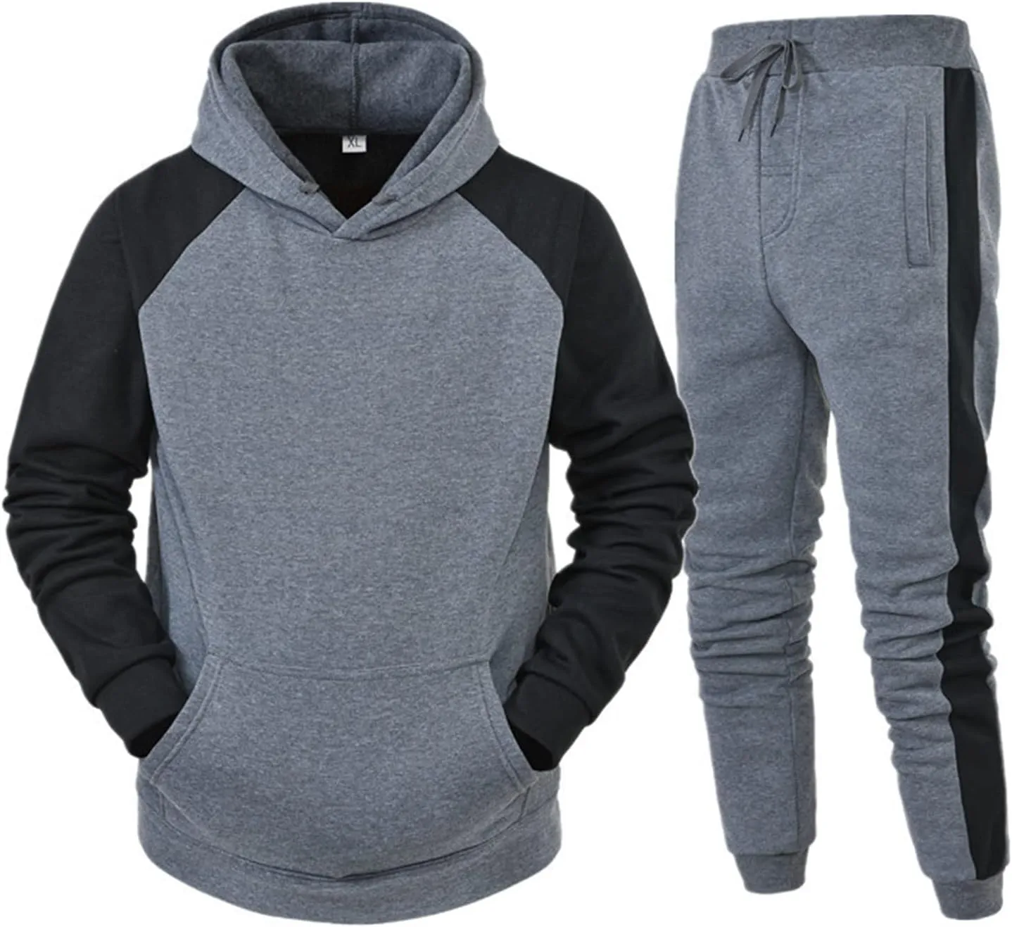 Men's Tracksuits Set 2 Piece Full Zip Casual Jacket Hoodie Sweatsuit Running Sport Pants Long Sleeve Outfits