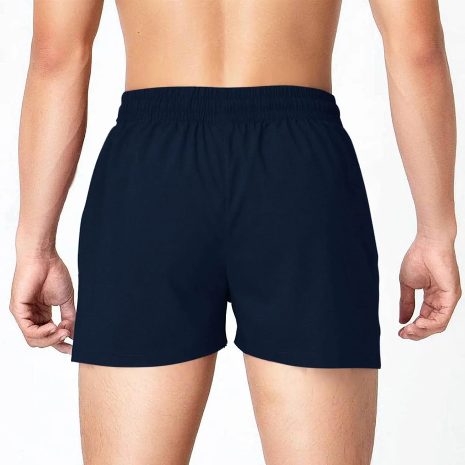 Men's Workout Running Shorts Summer Quick Dry Active Shorts with Zipper Pockets Casual Elastic Waist Athletic Short