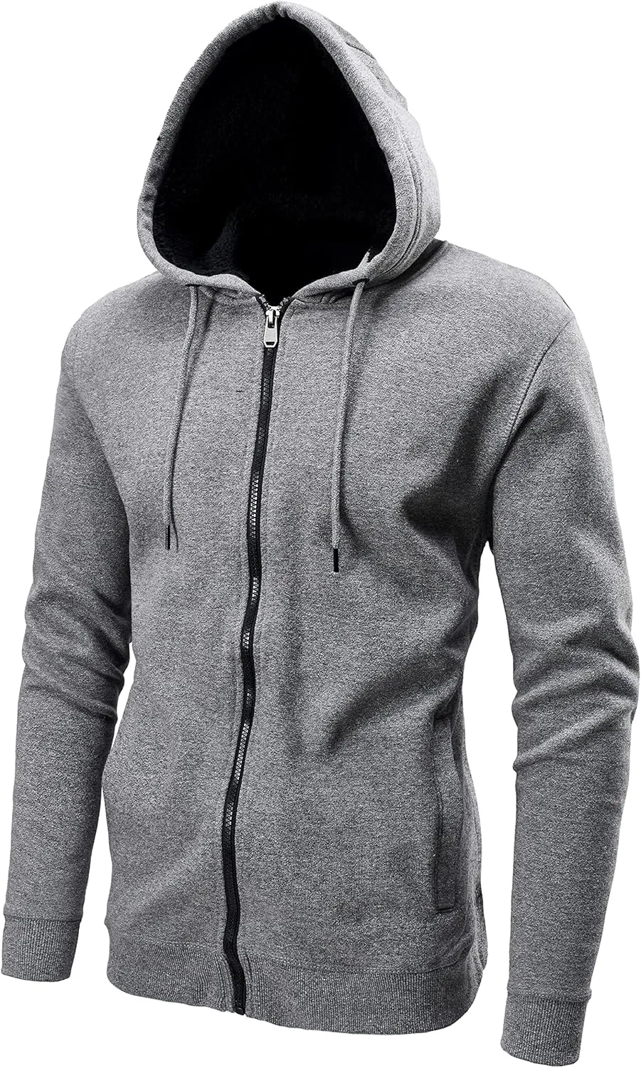 OHSNMAKSL Hoodies for Men sherpa Warm Fleece Hoodie Jacket Sweatshirt Full Zip Sport Workout Coats