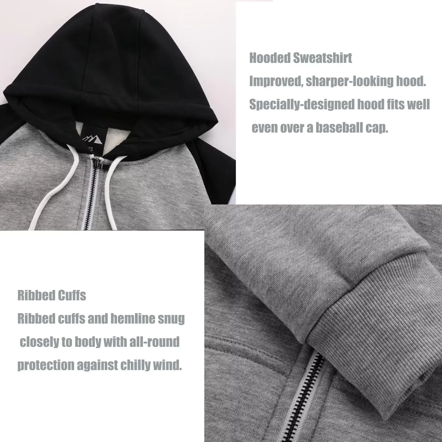 OHSNMAKSL Hoodies for Men sherpa Warm Fleece Hoodie Jacket Sweatshirt Full Zip Sport Workout Coats