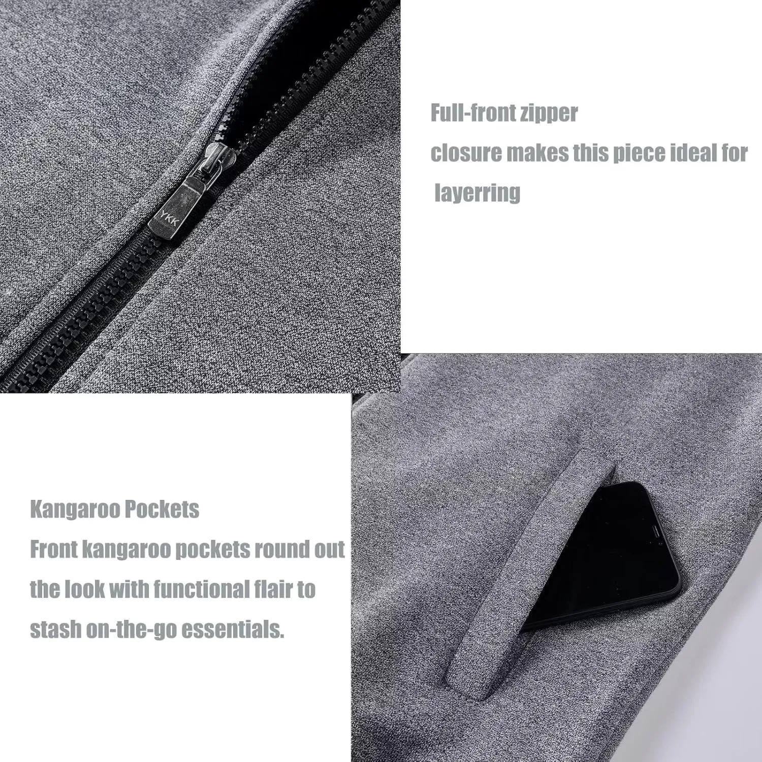 OHSNMAKSL Hoodies for Men sherpa Warm Fleece Hoodie Jacket Sweatshirt Full Zip Sport Workout Coats