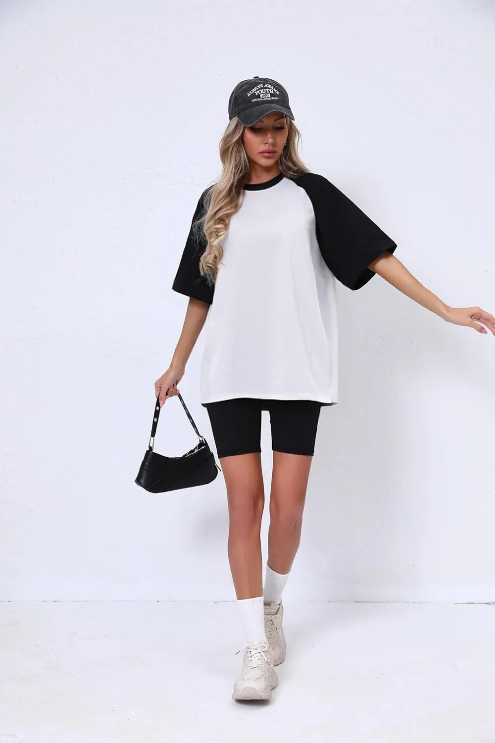 Oversized Short Sleeve T Shirts for Women Summer Workout Casual Tops Loose Fit Cute Basic Tees