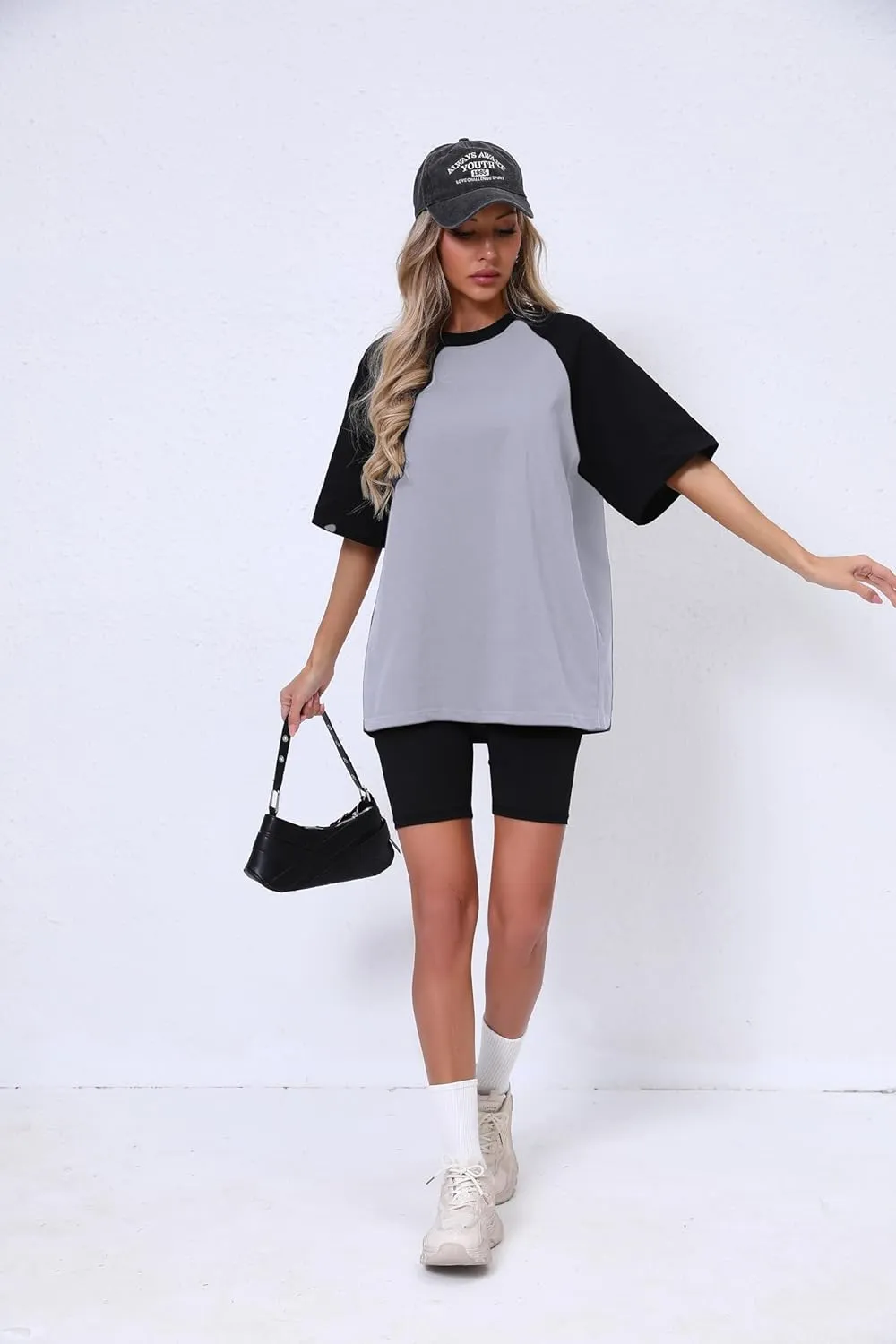 Oversized Short Sleeve T Shirts for Women Summer Workout Casual Tops Loose Fit Cute Basic Tees