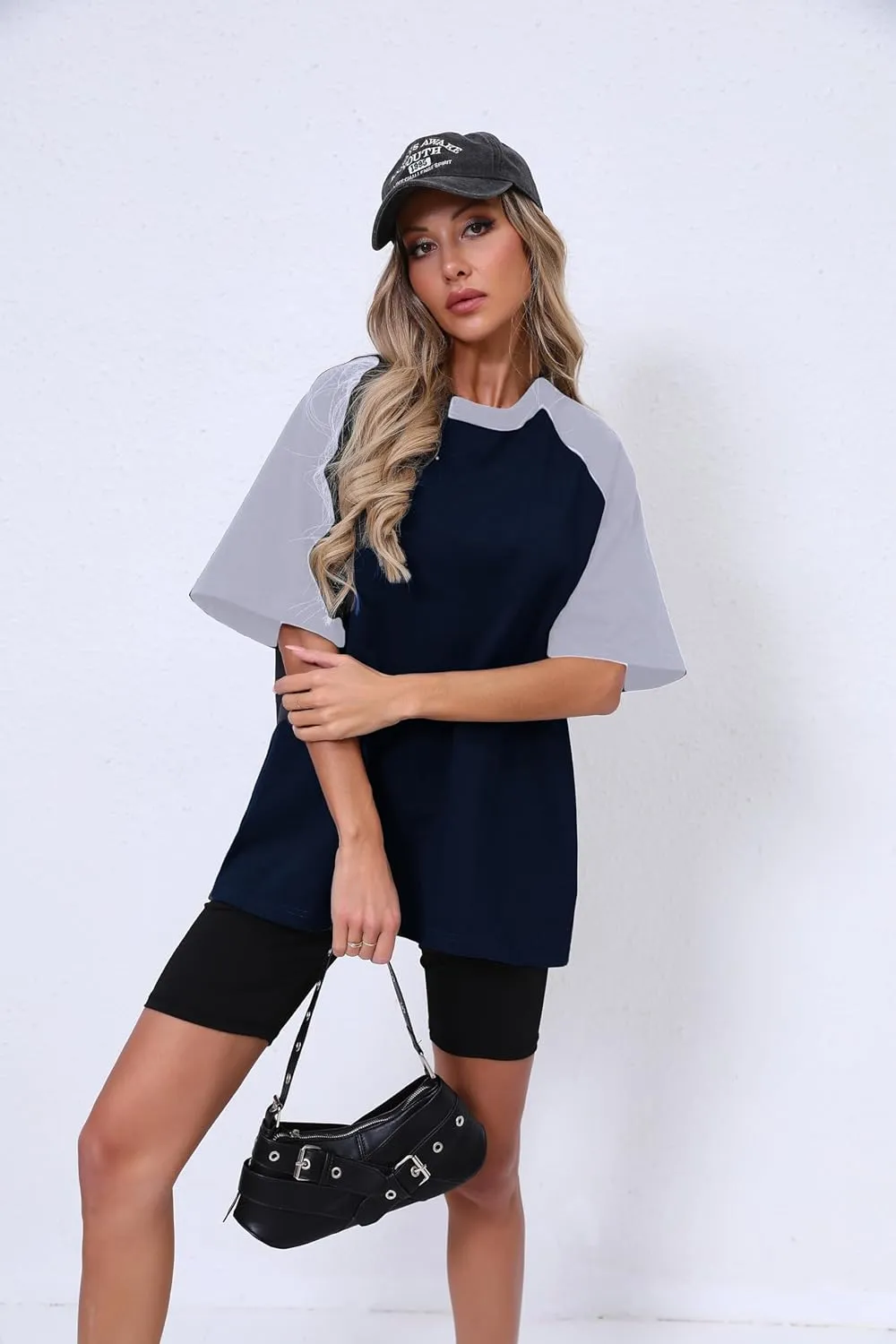 Oversized Short Sleeve T Shirts for Women Summer Workout Casual Tops Loose Fit Cute Basic Tees