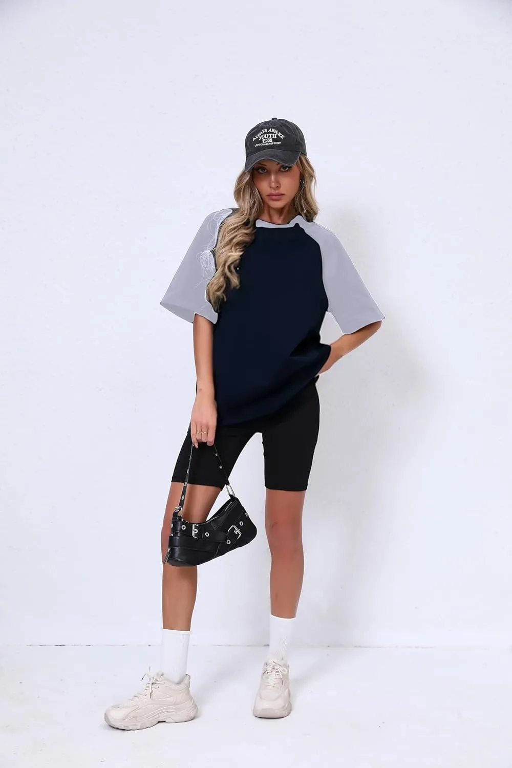 Oversized Short Sleeve T Shirts for Women Summer Workout Casual Tops Loose Fit Cute Basic Tees