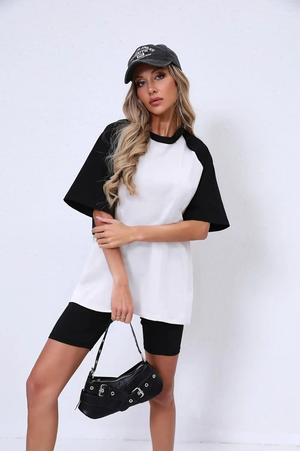 Oversized Short Sleeve T Shirts for Women Summer Workout Casual Tops Loose Fit Cute Basic Tees