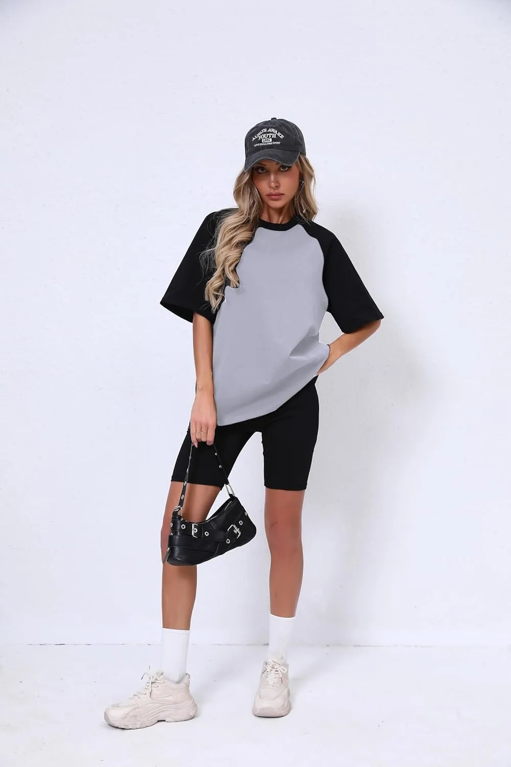Oversized Short Sleeve T Shirts for Women Summer Workout Casual Tops Loose Fit Cute Basic Tees