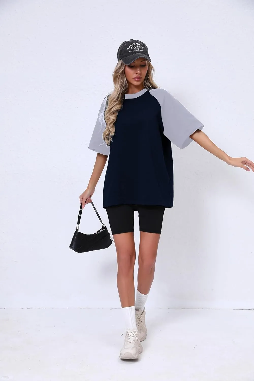 Oversized Short Sleeve T Shirts for Women Summer Workout Casual Tops Loose Fit Cute Basic Tees