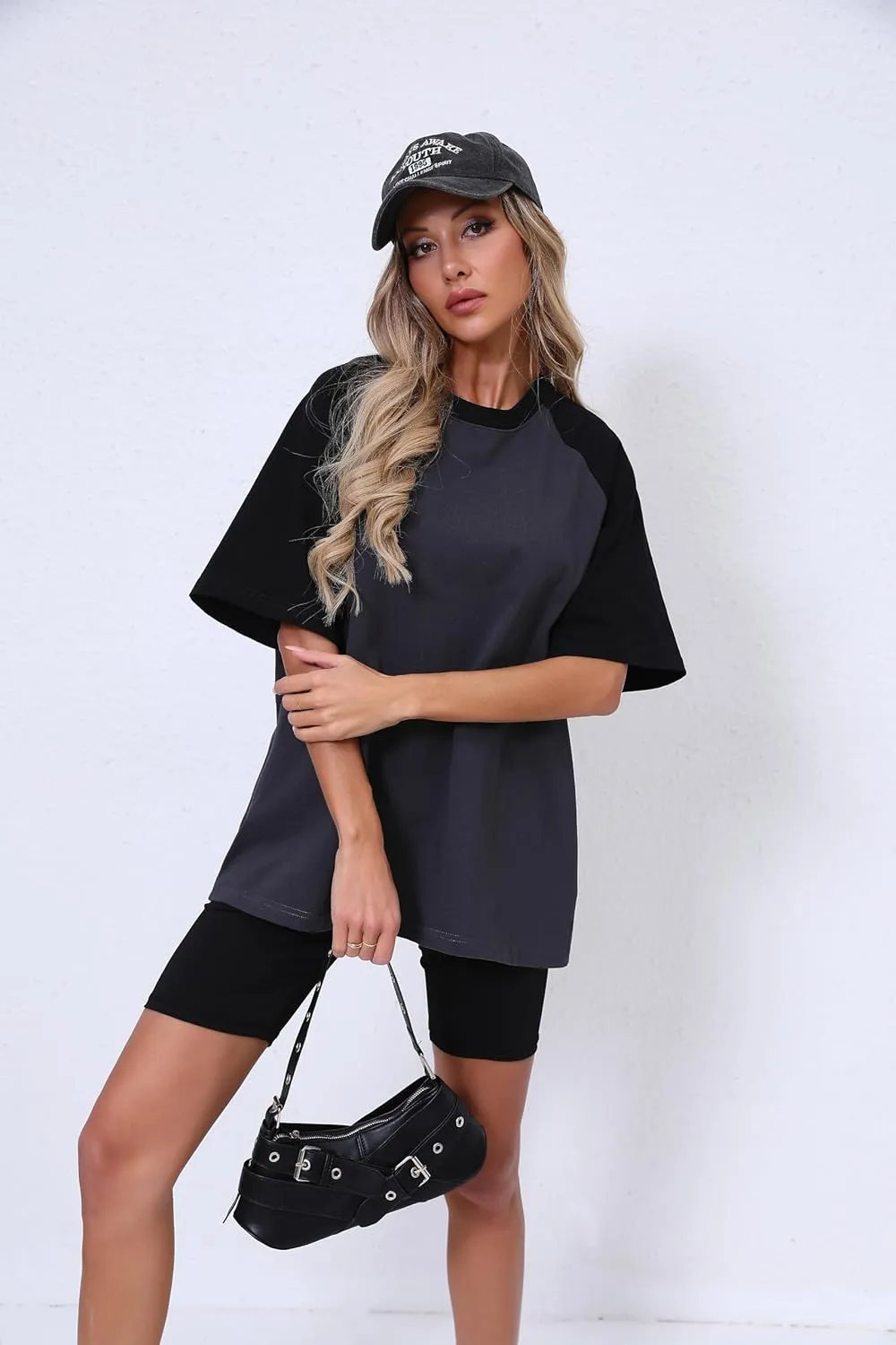 Oversized Short Sleeve T Shirts for Women Summer Workout Casual Tops Loose Fit Cute Basic Tees