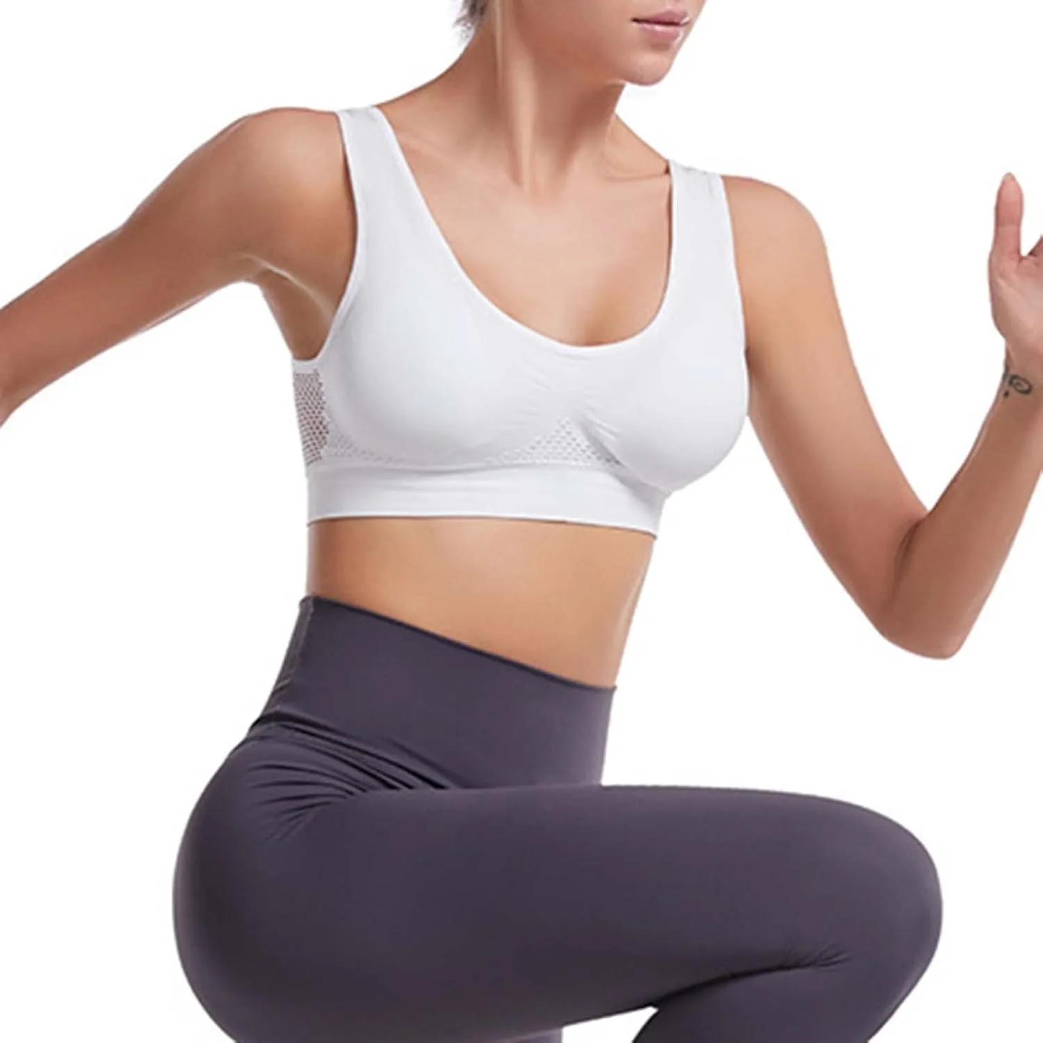 Padded Bralettes for Women Pocket Yoga Bra -Binding Underwear Sports Bras for Women Pack Sports Bras for Women Comfy