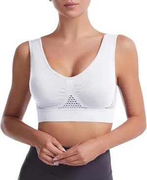 Padded Bralettes for Women Pocket Yoga Bra -Binding Underwear Sports Bras for Women Pack Sports Bras for Women Comfy