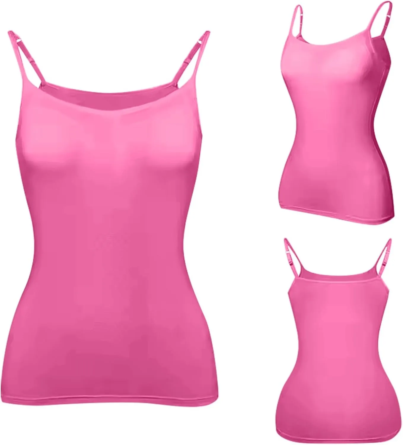Palaver Womens Tank Tops With Built In Bras Summer Plus Size Padded Workout Tops Casual Crew Neck Sleeveless Camisole