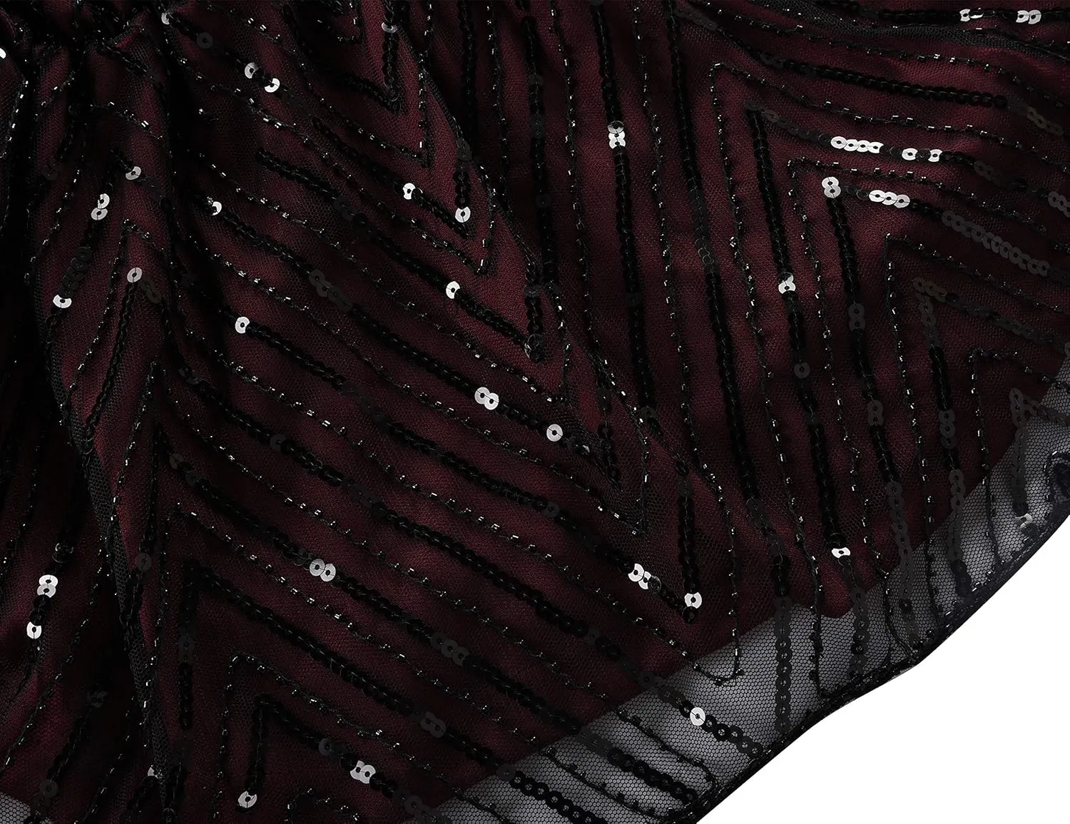 PrettyGuide Women's Sequin Blouse Tops Sparkly Beaded Evening Formal Party Dressy Tops