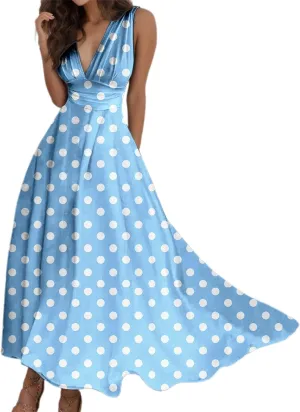 PTOLOCIF Sundresses for Women 2025 Sleeveless Spaghetti Strap Long Dresses Scoop Neck Smocked Ruffle Flowy Boho Maxi Dress